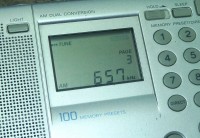 Tuning into Pyongyang Broadcasting Station on 657kHz in Paju, South Korea.
