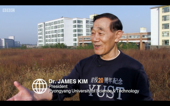 James Kim, president and founder of Pyongyang University of Science and Technology, interviewed by BBC's Panorama