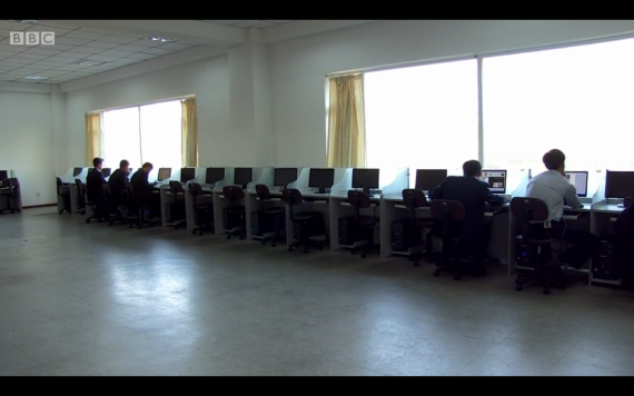 The Internet access room at Pyongyang University of Science and Technology