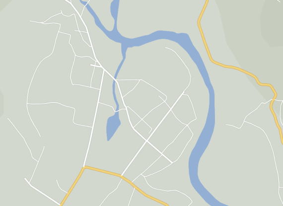 The downtown area of Chasong, as shown on Daum Maps on August 30, 2014.
