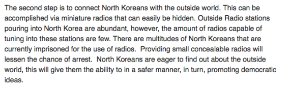Sending small radios into North Korea was another goal of the campaign (Photo: North Korea Tech)