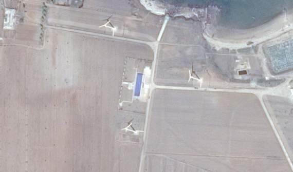 A satellite image of a wind farm in Kwail Country (Image: Google Maps)