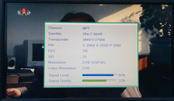 Technical details of Korean Central Television's feed to the Americas and west Europe (Photo: North Korea Tech)